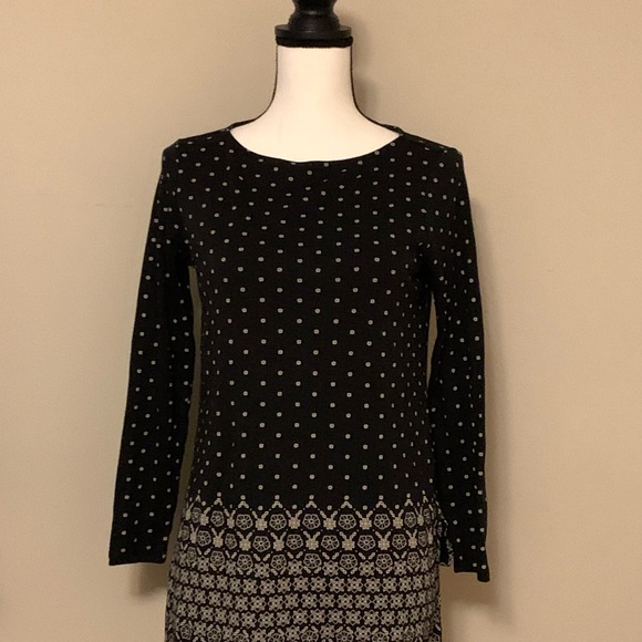 J. Jill Dresses & Skirts - J. Jill Black Long Sleeve print shirt size xs euc